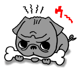 Black Pug ANKO sticker #607842