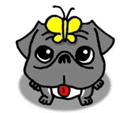 Black Pug ANKO sticker #607843