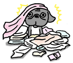 Black Pug ANKO sticker #607850