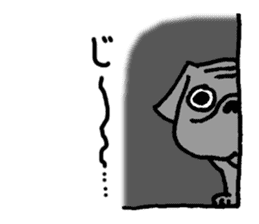 Black Pug ANKO sticker #607851