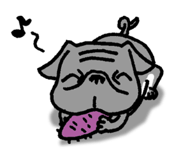 Black Pug ANKO sticker #607854