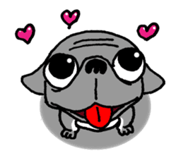 Black Pug ANKO sticker #607856