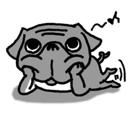 Black Pug ANKO sticker #607857