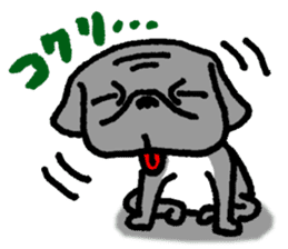 Black Pug ANKO sticker #607858