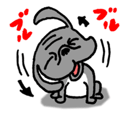 Black Pug ANKO sticker #607859