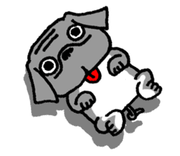Black Pug ANKO sticker #607861