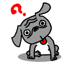 Black Pug ANKO sticker #607864