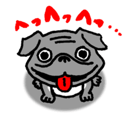 Black Pug ANKO sticker #607866