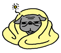 Black Pug ANKO sticker #607872