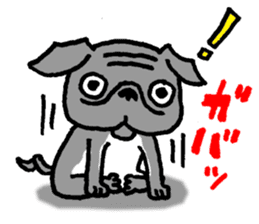 Black Pug ANKO sticker #607873