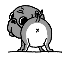 Black Pug ANKO sticker #607877