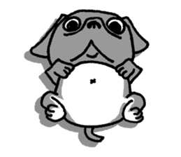 Black Pug ANKO sticker #607881