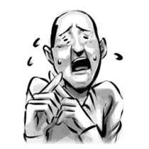 Bearish old man (eng) sticker #608625