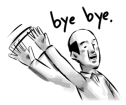 Bearish old man (eng) sticker #608634