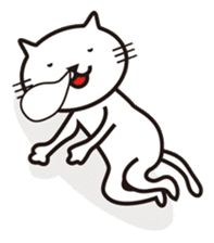 Very white cat sticker #608813
