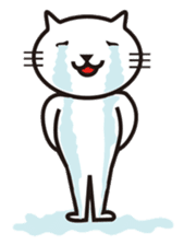 Very white cat sticker #608841