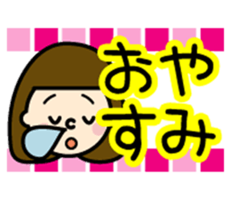 colourful Cute girl sticker #608969