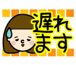 colourful Cute girl sticker #608978