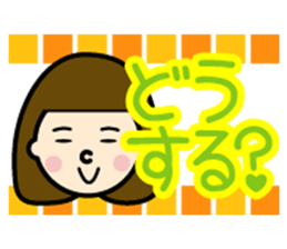 colourful Cute girl sticker #608993