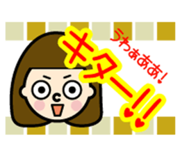 colourful Cute girl sticker #608996