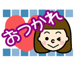colourful Cute girl sticker #608997