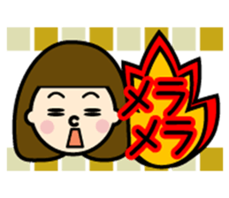 colourful Cute girl sticker #609001