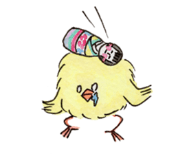 bad luck chick  HIYOKO-CHAN sticker #610549