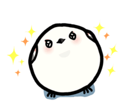 White Long-tailedTit [Shima & Yuki] sticker #612022