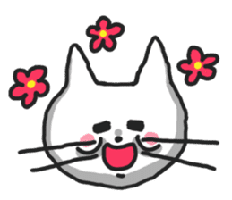 The white cat Shiro sticker #612155