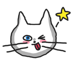 The white cat Shiro sticker #612156