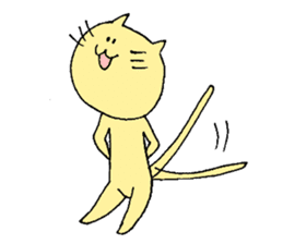 A cat and waiting sticker #612318