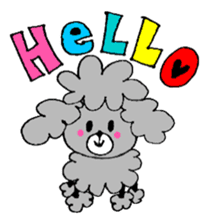 chating poodle - soy melk - sticker #613205