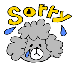 chating poodle - soy melk - sticker #613206