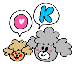 chating poodle - soy melk - sticker #613216