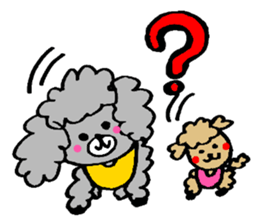 chating poodle - soy melk - sticker #613217