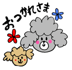 chating poodle - soy melk - sticker #613218
