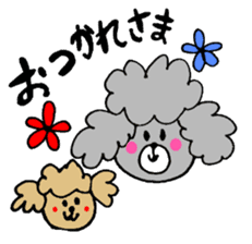 chating poodle - soy melk - sticker #613218