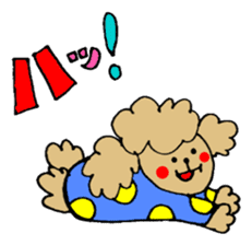 chating poodle - soy melk - sticker #613225