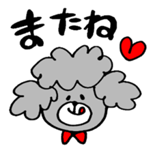 chating poodle - soy melk - sticker #613226