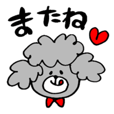 chating poodle - soy melk - sticker #613226