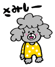 chating poodle - soy melk - sticker #613236