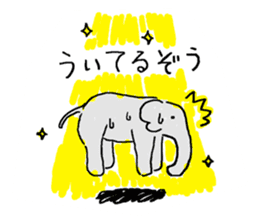 An elephant likes a joke of Japan.Ver.2 sticker #613335