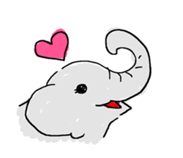 An elephant likes a joke of Japan.Ver.2 sticker #613342