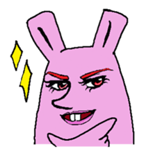 Sticker of the rabbit sticker #614491