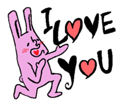 Sticker of the rabbit sticker #614494