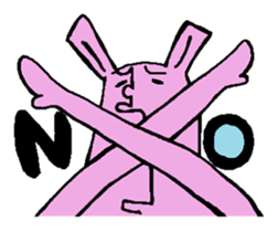 Sticker of the rabbit sticker #614507