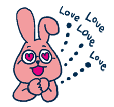 glasses rabbit sticker #614602