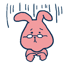 glasses rabbit sticker #614603