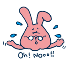 glasses rabbit sticker #614605