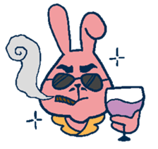 glasses rabbit sticker #614606